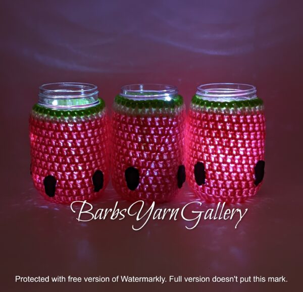 Watermelon Mason Jar Cover-Set