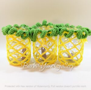 Pineapple Luminary Jar Covers