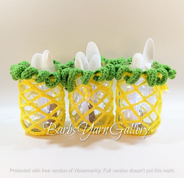 Pineapple Luminary Jar Covers