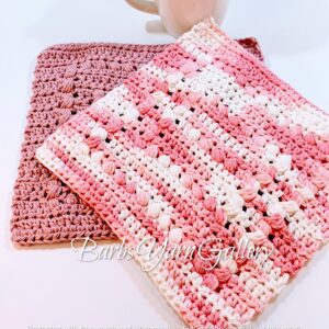 Cotton Rose & Pink Dishcloths