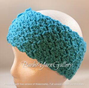 Blue Crochet Ear Warmer
