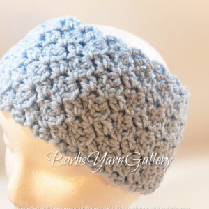 Light-Blue Crochet Ear Warmer