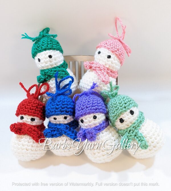 Snowman Crochet Tree Ornaments
