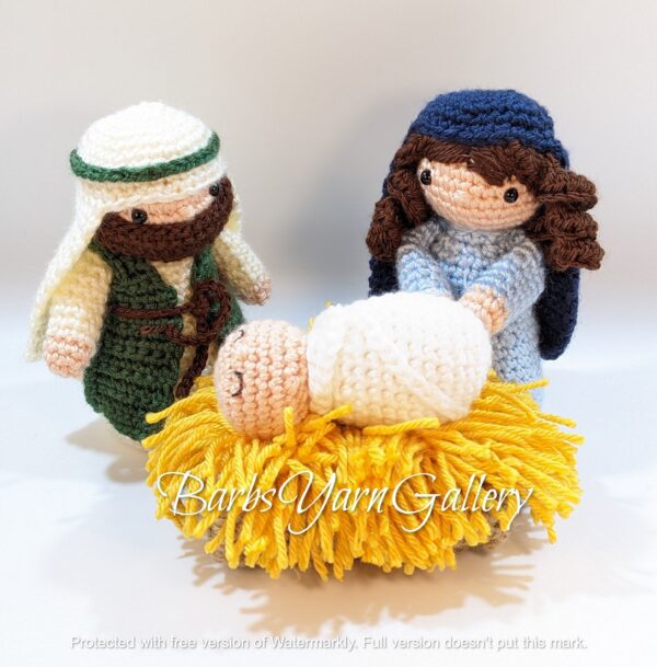 Crochet Plush Nativity Set
