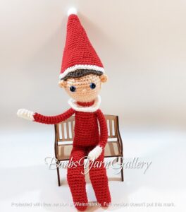 Posable Crochet Elf decoration