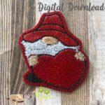 Gnome Valentine Feltie Machine Embroidery Design Digital Download by MGEDesigns