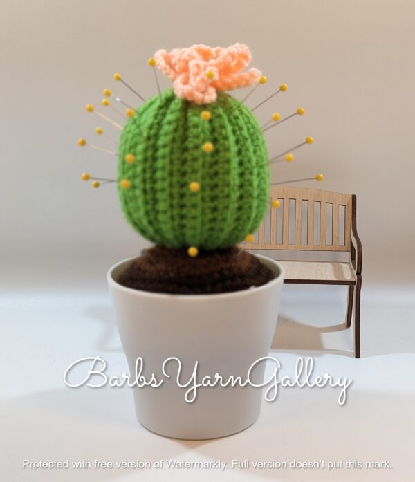 Barrel Cactus Plush Pincushion
