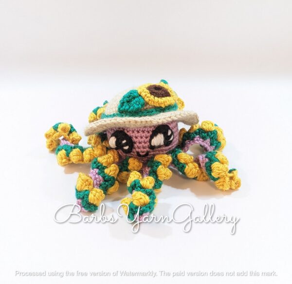 Sunflower Crochet Lavender Octopus
