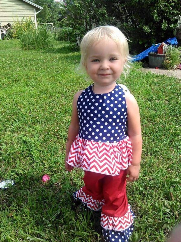 Red White and Blue Pant Set by Bizzy Bumpkins