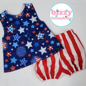Stars and Stripes Pinafore by Bizzy Bumpkins