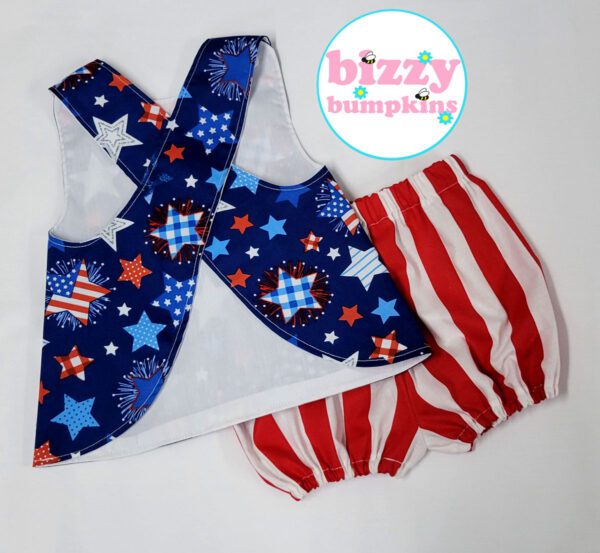 Stars and Stripes Pinafore by Bizzy Bumpkins