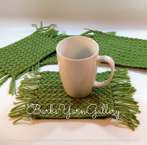 Mug Rug  Green-Tea Set