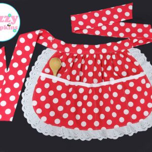 Child Size Red and White Polka Dot Apron by Bizzy Bumpkins