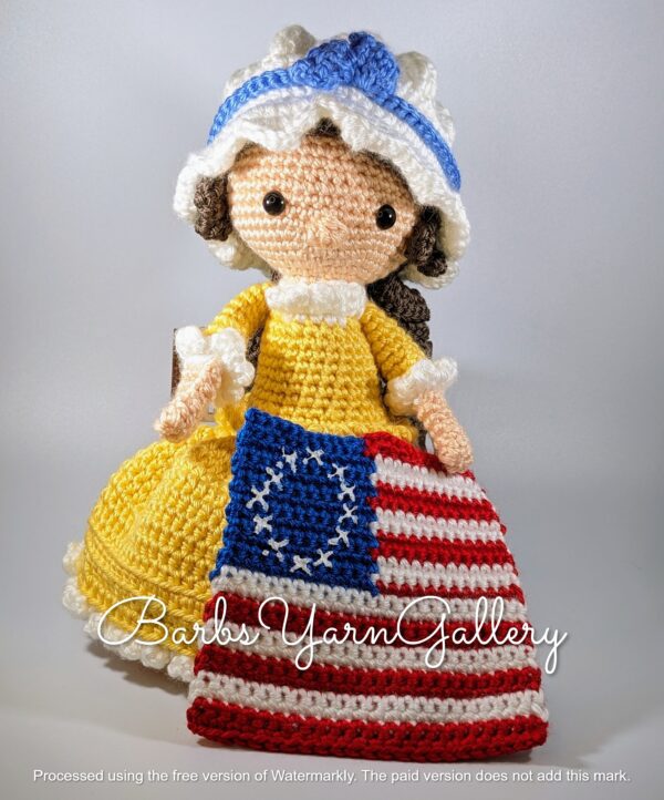Betsy Ross  Iconic Crochet-Doll