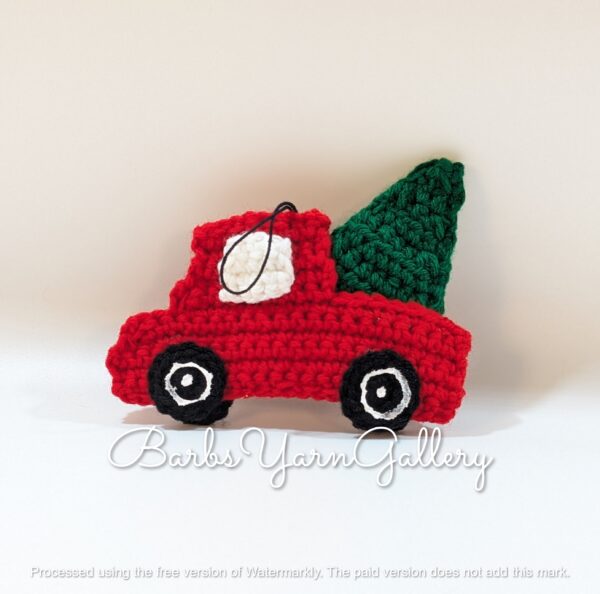 Red Truck Crochet Ornament